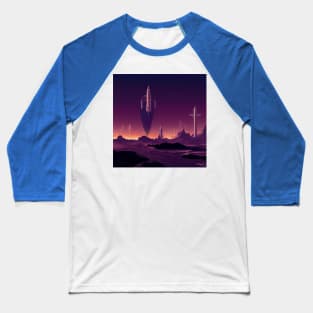 Interplanetary Spaceport Baseball T-Shirt